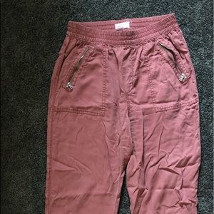 Pink cargo joggers